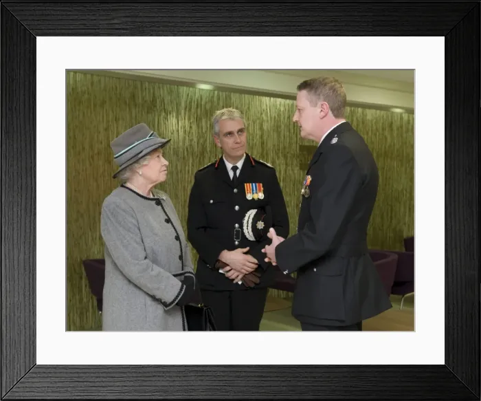 Framed Print : Queen Elizabeth II opening the new LFB Headquarters Framed Print : Queen Elizabeth II opening the new LFB Headquarters