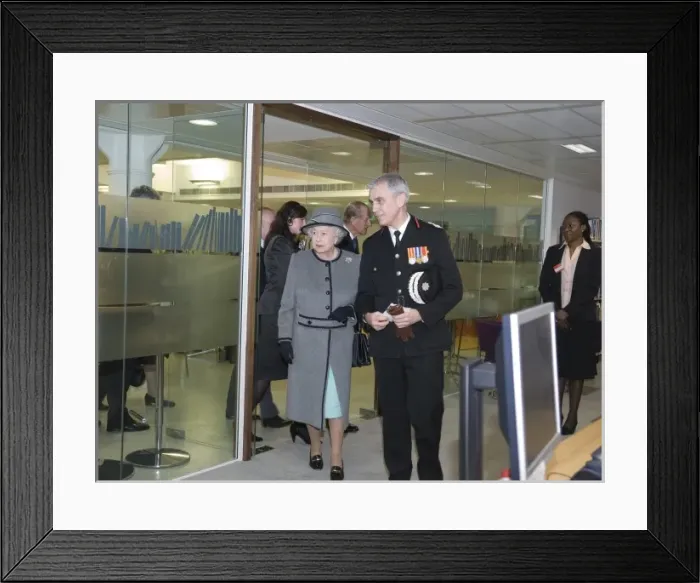 Framed Print : Queen Elizabeth II opening the new LFB Headquarters Framed Print : Queen Elizabeth II opening the new LFB Headquarters