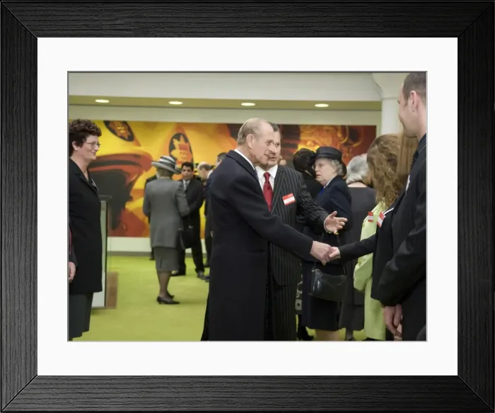 Framed Print : Prince Philip at new London Fire Brigade HQ Framed Print : Prince Philip at new London Fire Brigade HQ