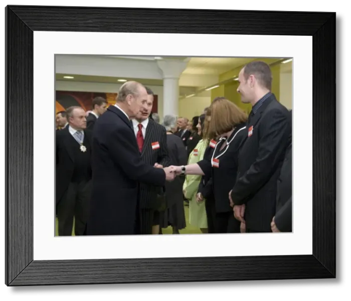 Framed Print : Prince Philip at new London Fire Brigade HQ Framed Print : Prince Philip at new London Fire Brigade HQ