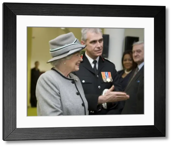 Framed Print : Queen Elizabeth II opening the new LFB Headquarters Framed Print : Queen Elizabeth II opening the new LFB Headquarters