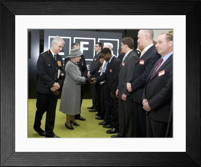Framed Print : Queen Elizabeth II opening the new LFB Headquarters Framed Print : Queen Elizabeth II opening the new LFB Headquarters