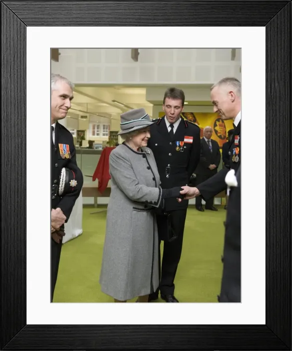 Framed Print : Queen Elizabeth II opening the new LFB Headquarters Framed Print : Queen Elizabeth II opening the new LFB Headquarters