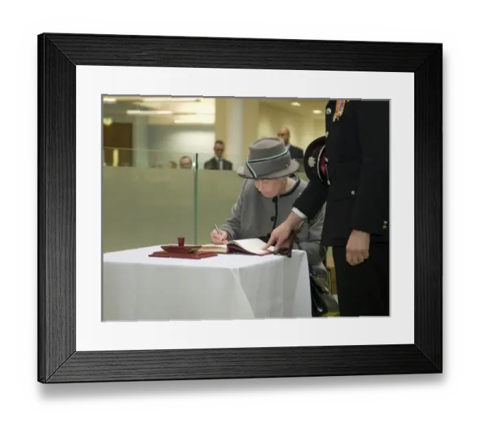 Framed Print : Queen Elizabeth II opening the new LFB Headquarters Framed Print : Queen Elizabeth II opening the new LFB Headquarters