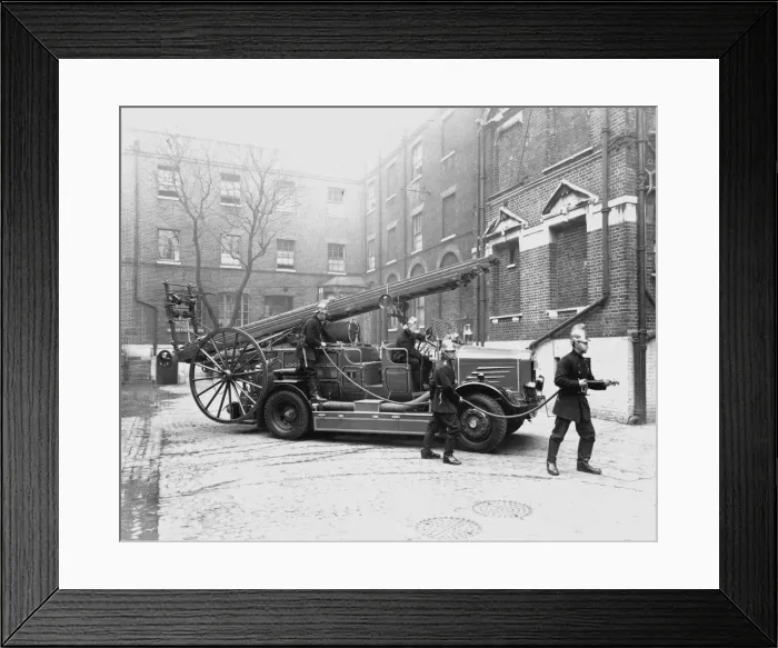 Framed Print : LCC-LFB Dennis motorised pump-escape Framed Print : LCC-LFB Dennis motorised pump-escape