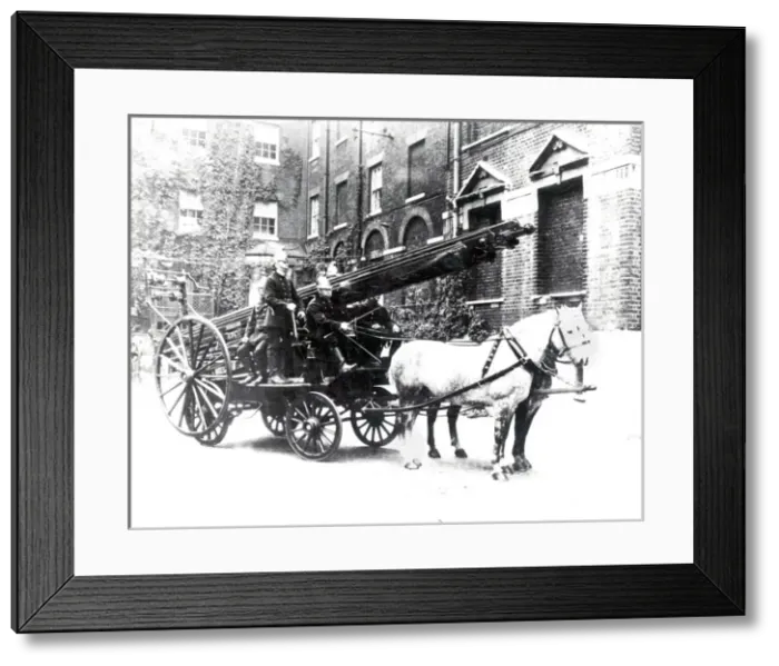 Framed Print : LCC- MFB horse drawn escape cart and ladder Framed Print : LCC- MFB horse drawn escape cart and ladder