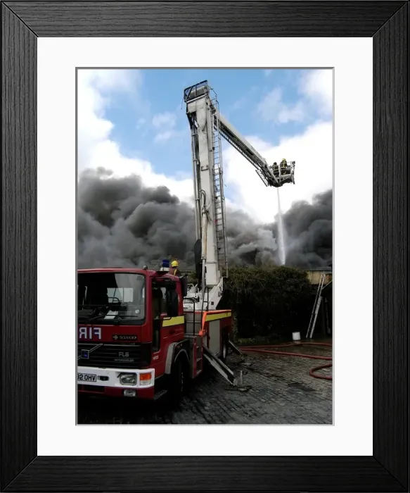 Framed Print : Scene of fire at commercial premises, Penge Framed Print : Scene of fire at commercial premises, Penge
