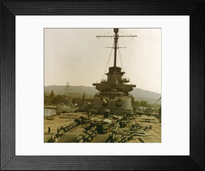 Framed Print : Deck of a German battleship Framed Print : Deck of a German battleship