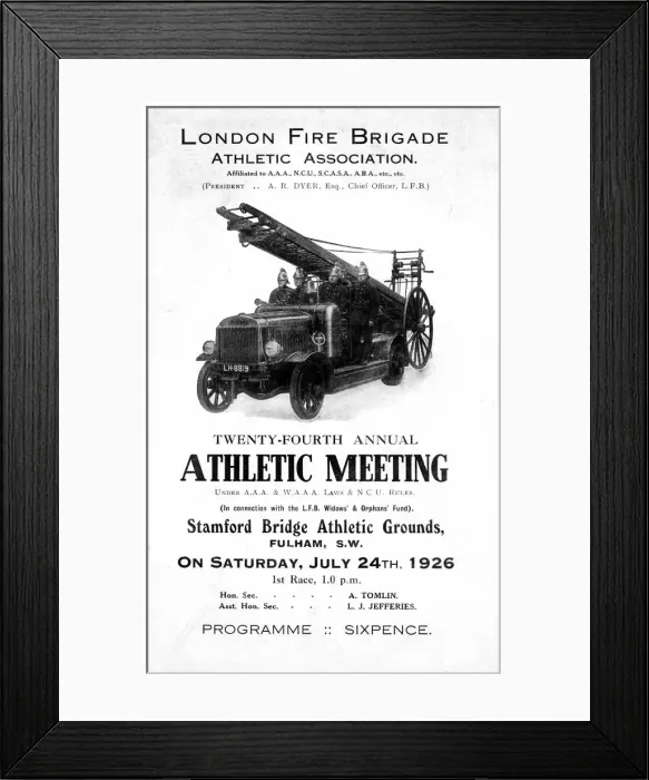 Framed Print : LFB Athletic Association meeting programme Framed Print : LFB Athletic Association meeting programme