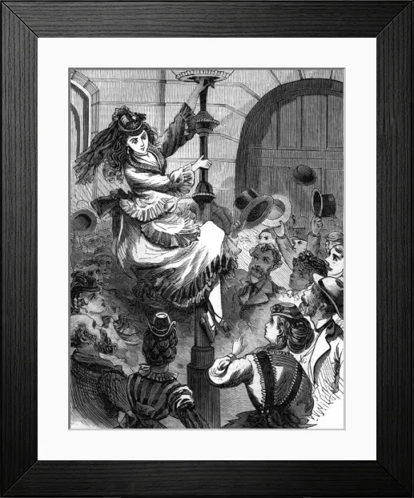 Framed Print : Young woman protesting against licensing bill Framed Print : Young woman protesting against licensing bill