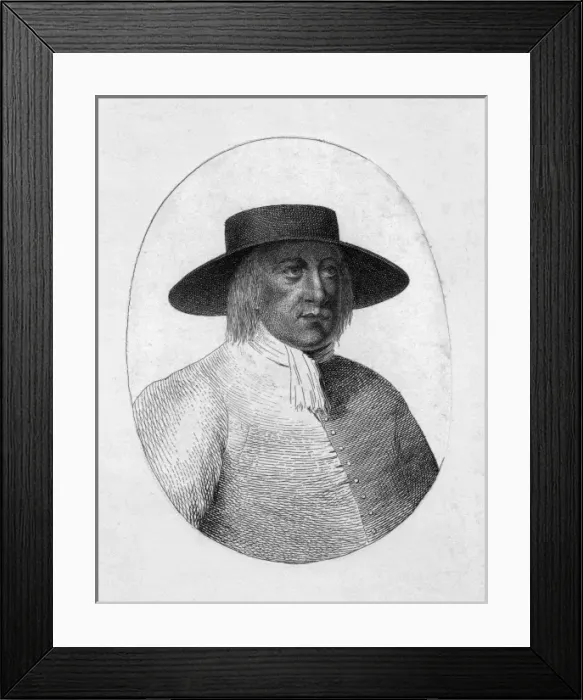 Framed Print : George Fox, English Dissenter, founder of the Quakers Framed Print : George Fox, English Dissenter, founder of the Quakers