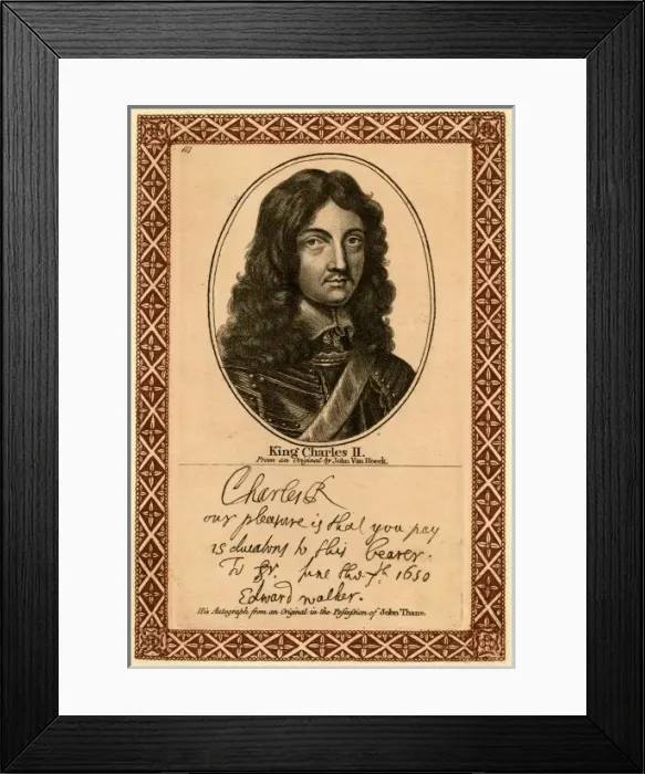 Framed Print : Charles Ii / Van Hoeck Framed Print : Charles Ii / Van Hoeck