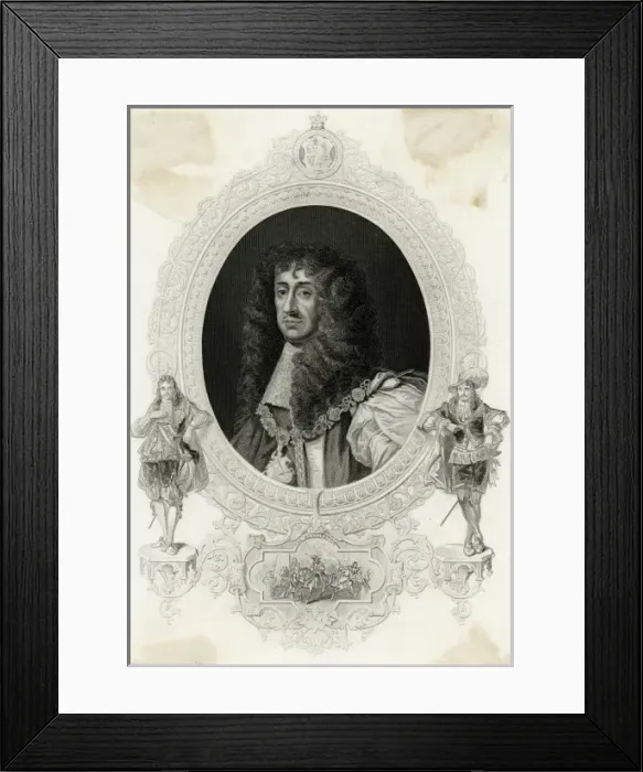 Framed Print : Charles Ii / Lely / Oval Framed Print : Charles Ii / Lely / Oval