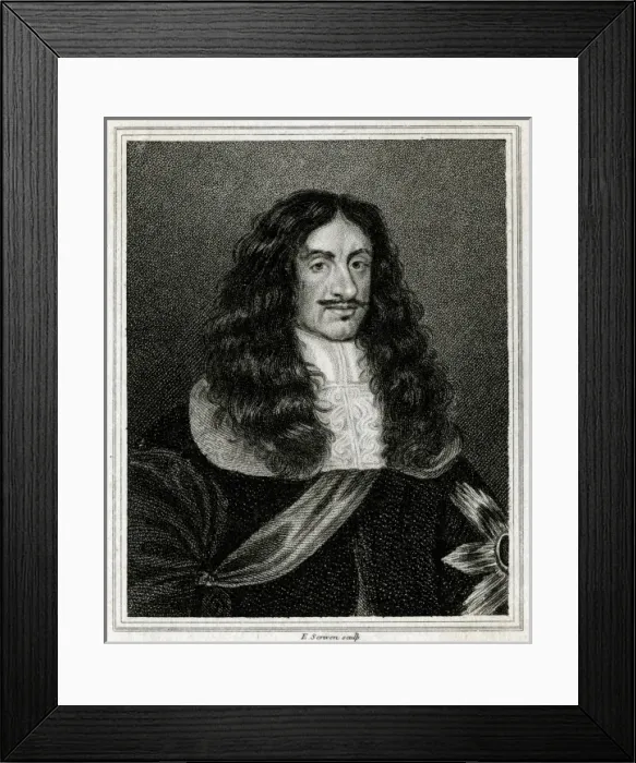 Framed Print : Charles Ii / Scriven Framed Print : Charles Ii / Scriven