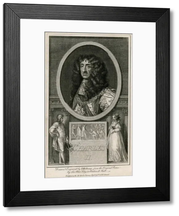 Framed Print : Charles Ii  /  Holloway