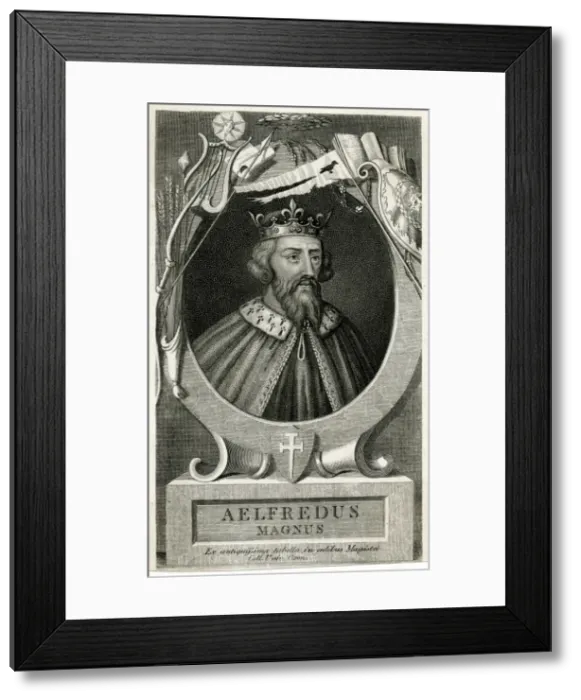 Framed Print : King Alfred / Anon Eng Framed Print : King Alfred / Anon Eng