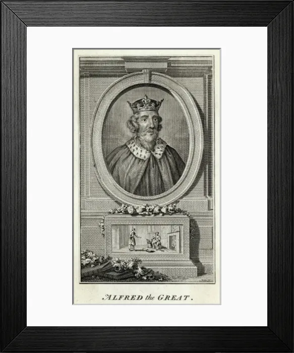 Framed Print : King Alfred / Anon Eng Framed Print : King Alfred / Anon Eng