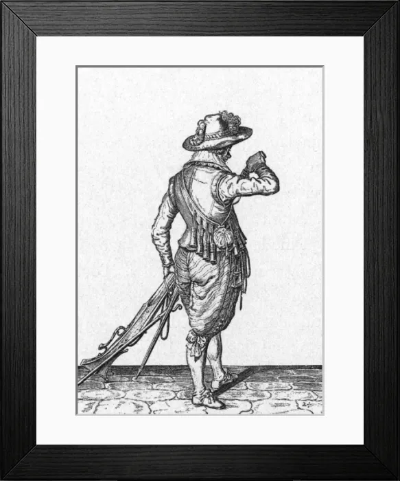 Framed Print : Loading Musket 1607 Framed Print : Loading Musket 1607