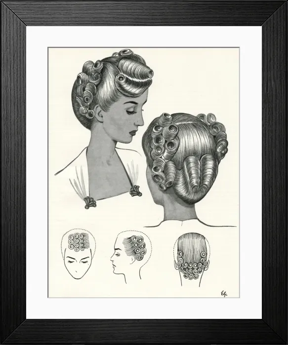 Framed Print : 1940s hairstyles Framed Print : 1940s hairstyles