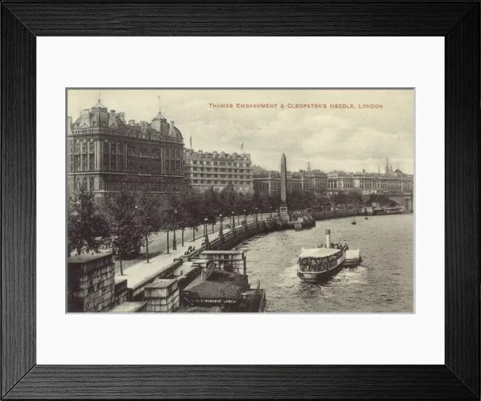 Framed Print : Thames Embankment / Cx Framed Print : Thames Embankment / Cx