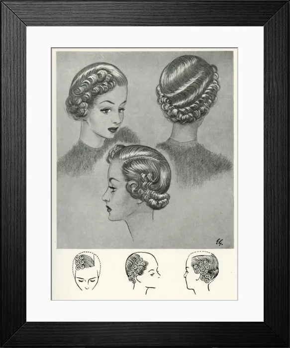 Framed Print : 1940s hairstyles Framed Print : 1940s hairstyles