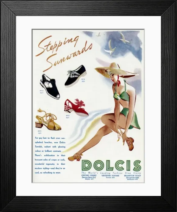 Framed Print : Advert for Dolcis shoes 1939 Framed Print : Advert for Dolcis shoes 1939