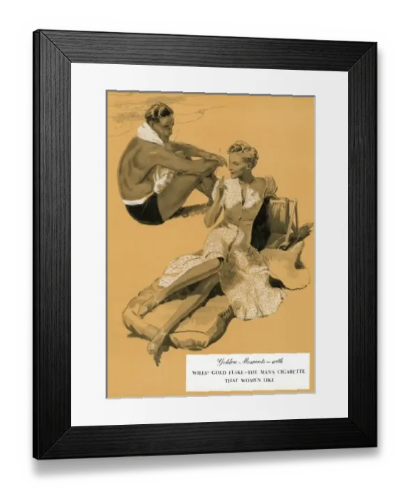 Framed Print : Advert for Wills Gold Flake cigarettes 1939 Framed Print : Advert for Wills Gold Flake cigarettes 1939