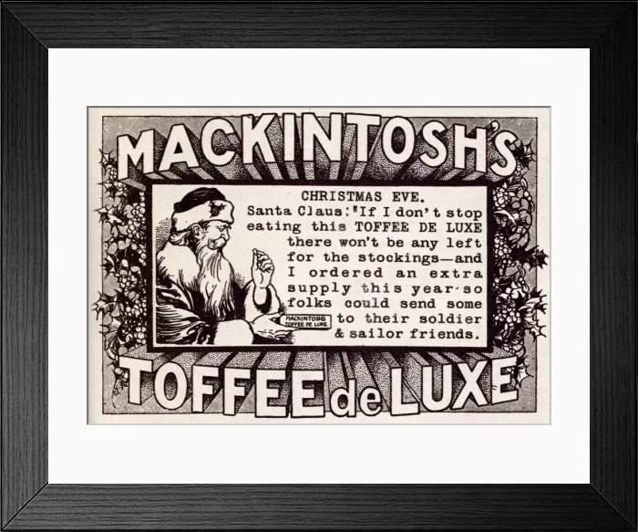 Framed Print : Advert for Mackintoshs Toffee de Luxe 1914 Framed Print : Advert for Mackintoshs Toffee de Luxe 1914
