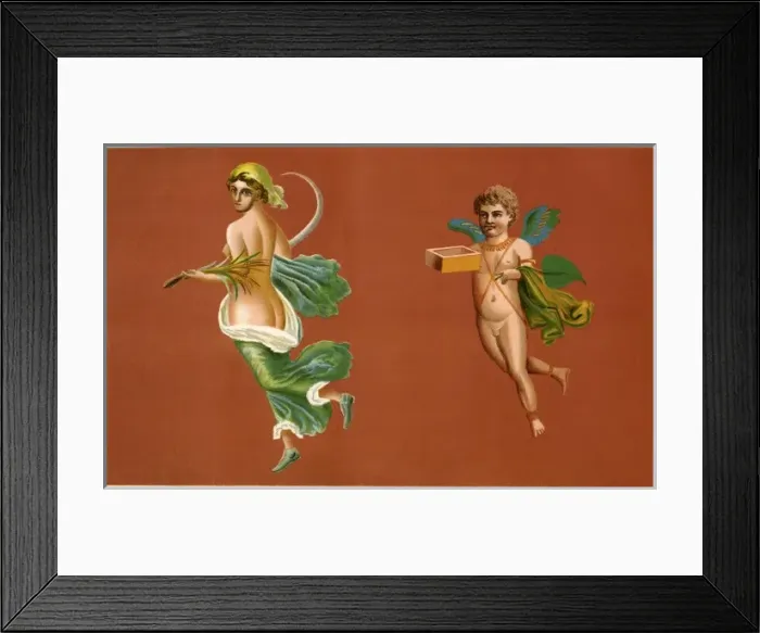 Framed Print : Pompeii Mural / Cherub Framed Print : Pompeii Mural / Cherub