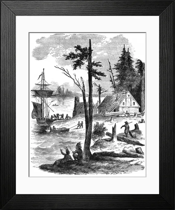 Framed Print : New York / First Settlemen Framed Print : New York / First Settlemen