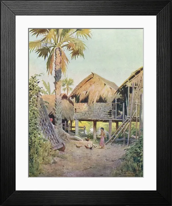 Framed Print : Burma Scenery / Village Framed Print : Burma Scenery / Village