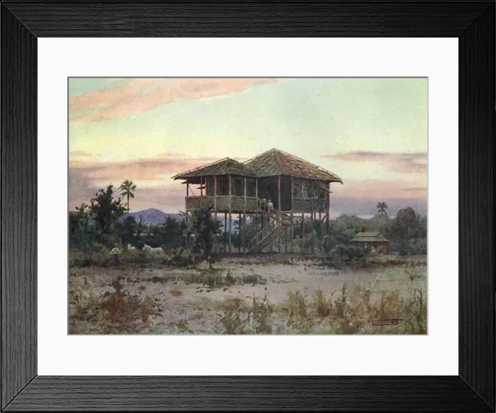 Framed Print : Burma Scene / Dak 1909 Framed Print : Burma Scene / Dak 1909