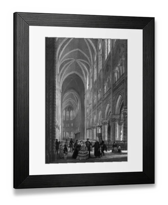 Framed Print : Paris / Notre Dame 19C Int Framed Print : Paris / Notre Dame 19C Int