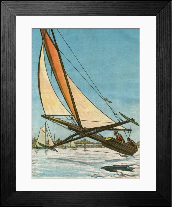 Framed Print : Ice Yachting Framed Print : Ice Yachting