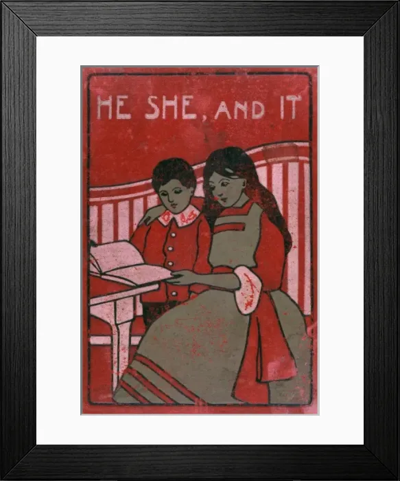 Framed Print : Sister, Brother, Book Framed Print : Sister, Brother, Book