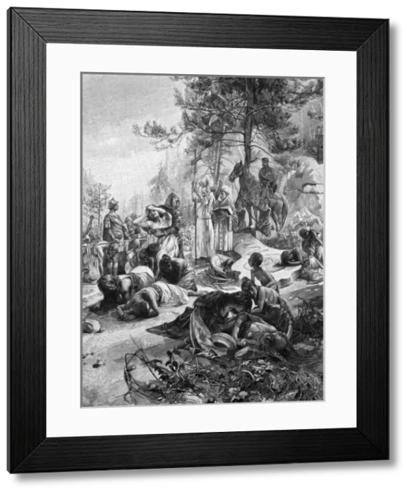 Framed Print : Charlemagne & Saxons Framed Print : Charlemagne & Saxons