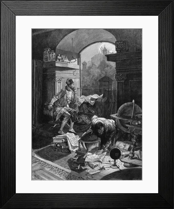 Framed Print : Rudolf II & Astrologer Framed Print : Rudolf II & Astrologer