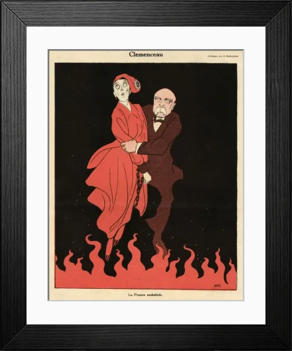 Framed Print : G Clemenceau / Gulbransson Framed Print : G Clemenceau / Gulbransson