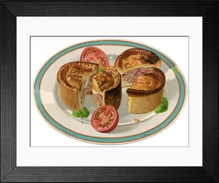 Framed Print : Pork Pie on a Plate Framed Print : Pork Pie on a Plate