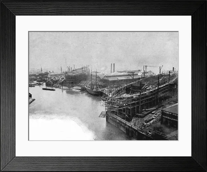 Framed Print : Thames Shipbuilding Framed Print : Thames Shipbuilding