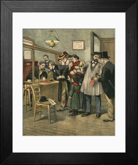 Framed Print : Paying Taxes / 1903 Framed Print : Paying Taxes / 1903