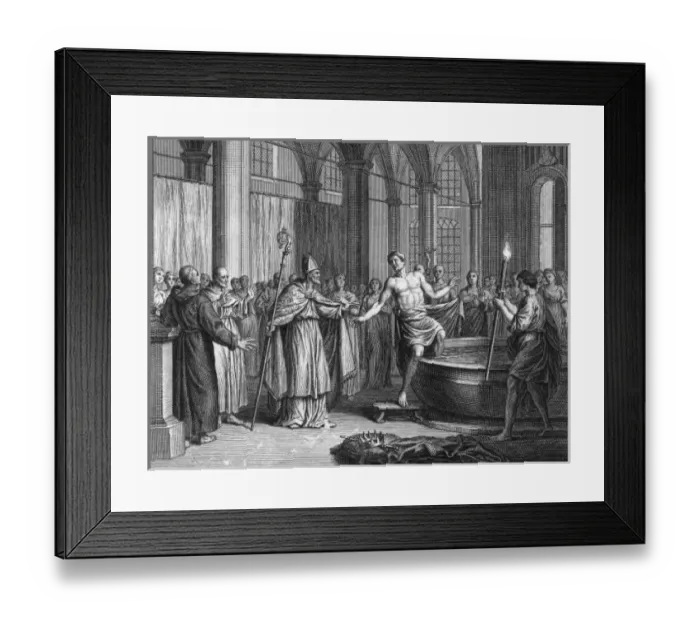 Framed Print : An 8th Century Baptism Framed Print : An 8th Century Baptism