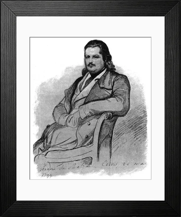 Framed Print : Balzac / Vogel Drawing Framed Print : Balzac / Vogel Drawing