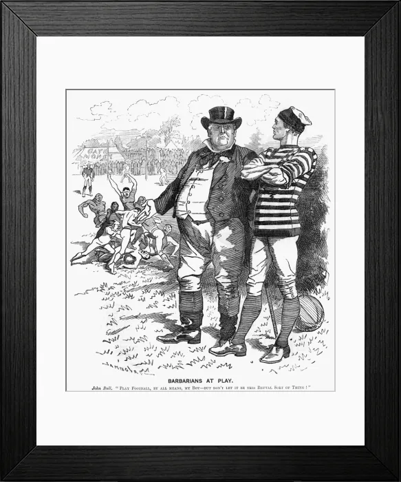 Framed Print : Sport / Rugby / Cartoon Framed Print : Sport / Rugby / Cartoon