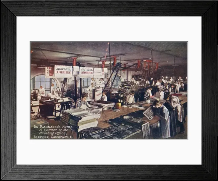 Framed Print : Barnardo Boys Printing Framed Print : Barnardo Boys Printing