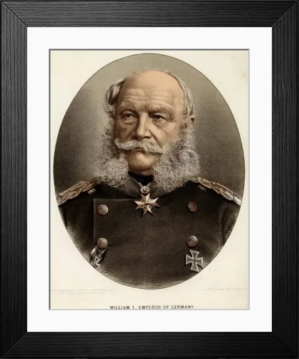 Framed Print : Wilhelm I  /  Col Lith Oval