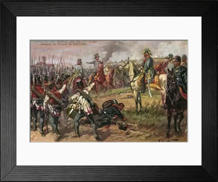 Framed Print : Battle of Novara / Postcd Framed Print : Battle of Novara / Postcd