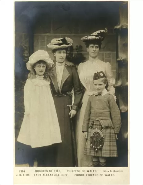 Queen Mary of Teck and son Edward
