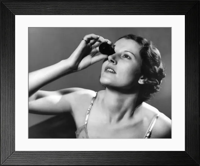 Framed Print : Woman Using Eye Bath Framed Print : Woman Using Eye Bath