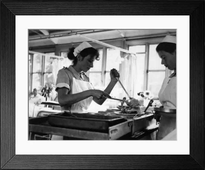Framed Print : Nurses Serving Food Framed Print : Nurses Serving Food